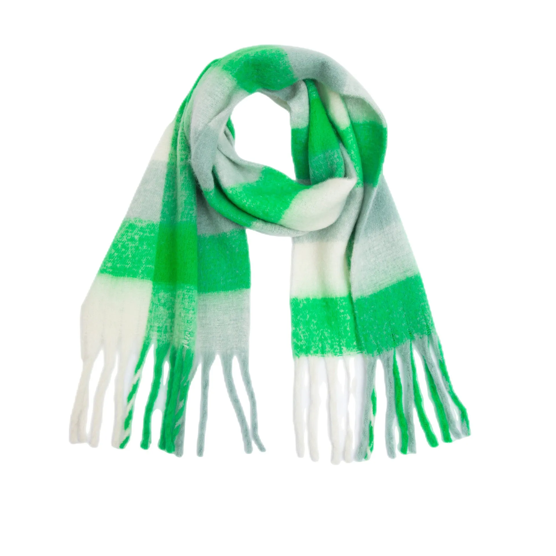 Coloful Plaid Tassel Scarves DPKS1012