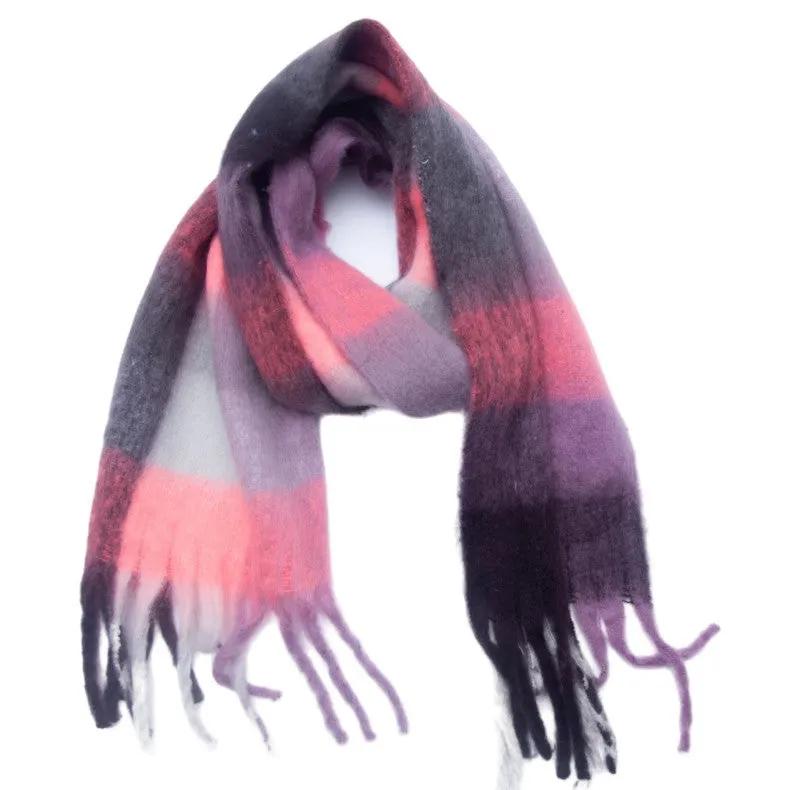 Coloful Plaid Tassel Scarves DPKS1012