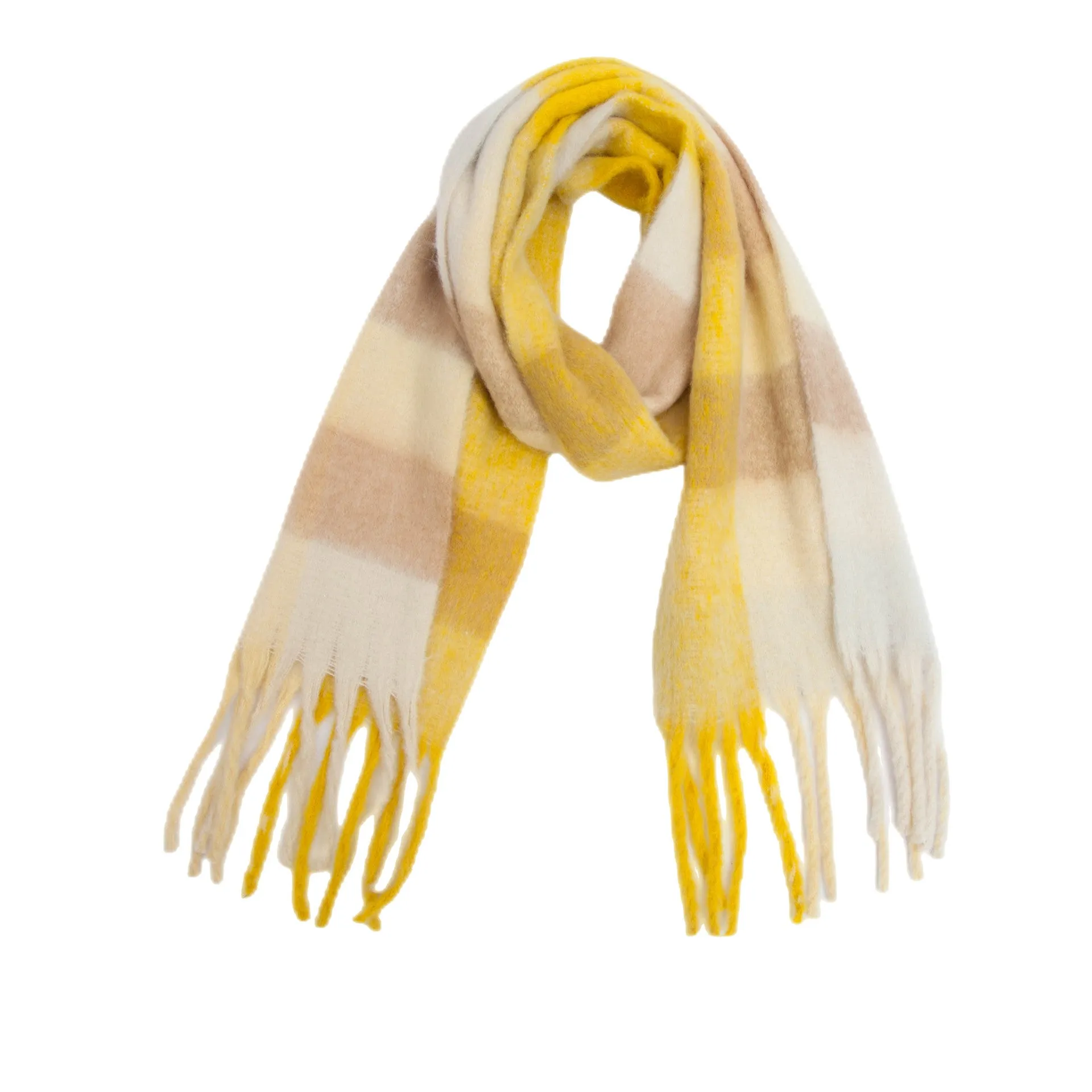 Coloful Plaid Tassel Scarves DPKS1012