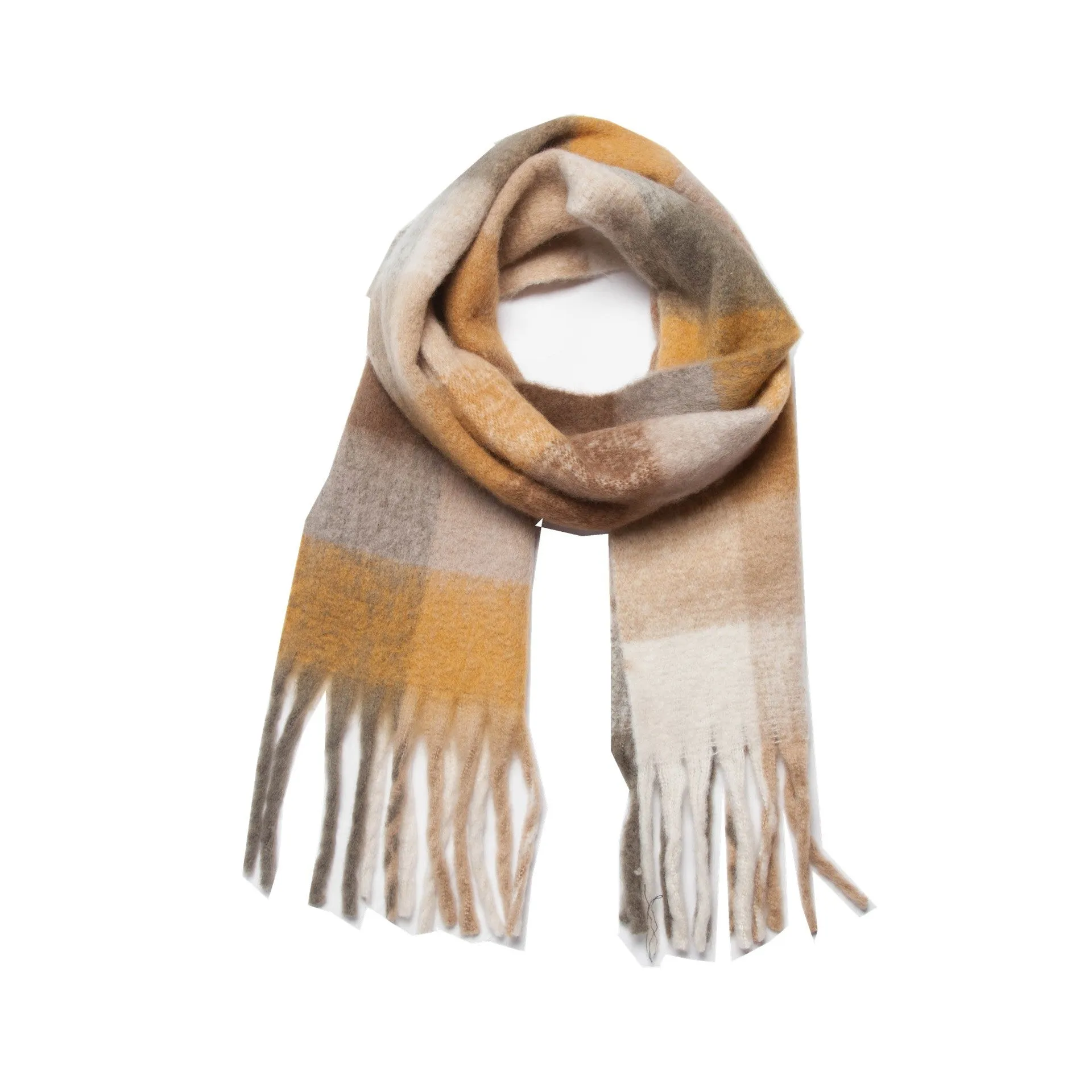 Coloful Plaid Tassel Scarves DPKS1012