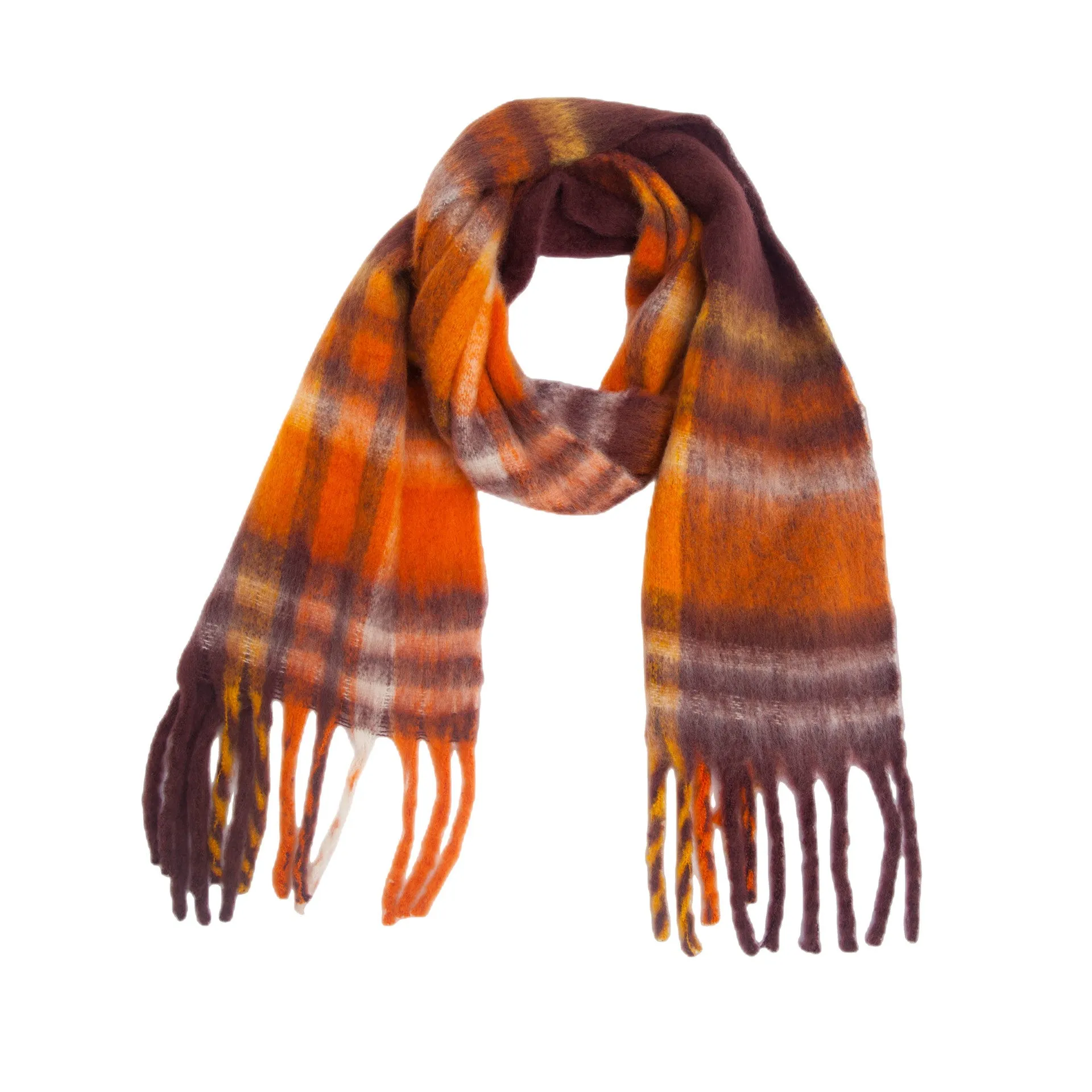 Coloful Plaid Tassel Scarves DPKS1012
