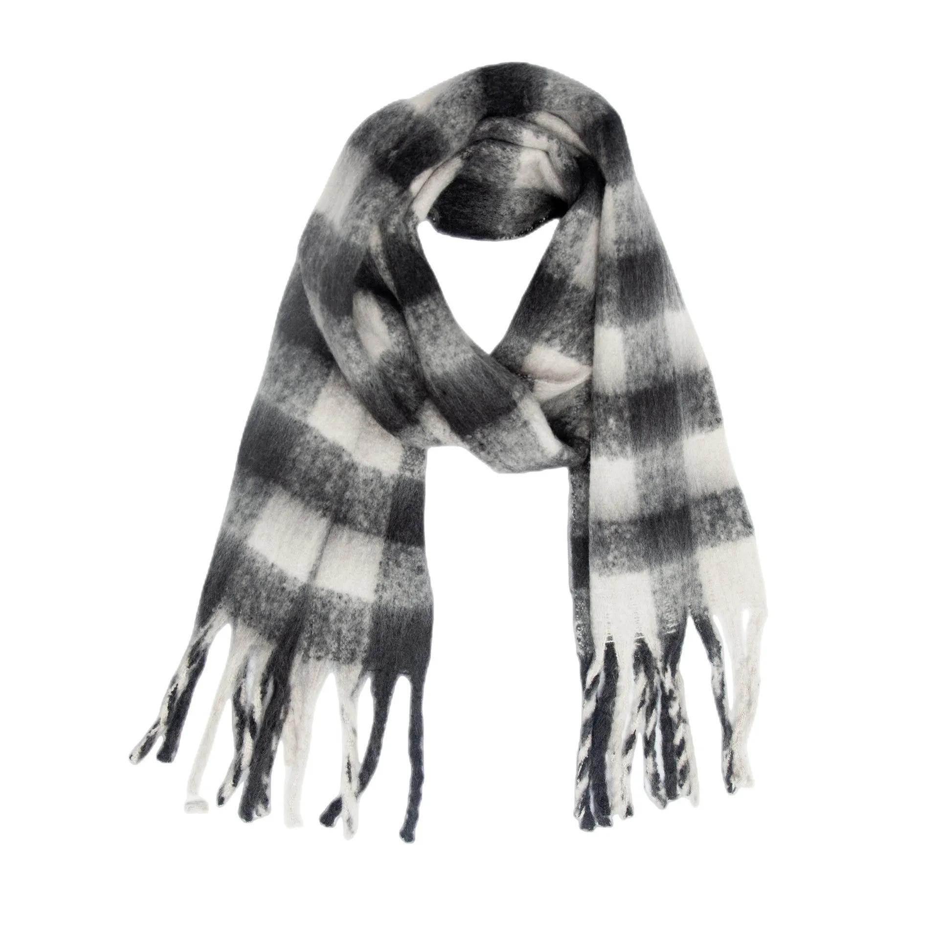 Coloful Plaid Tassel Scarves DPKS1012