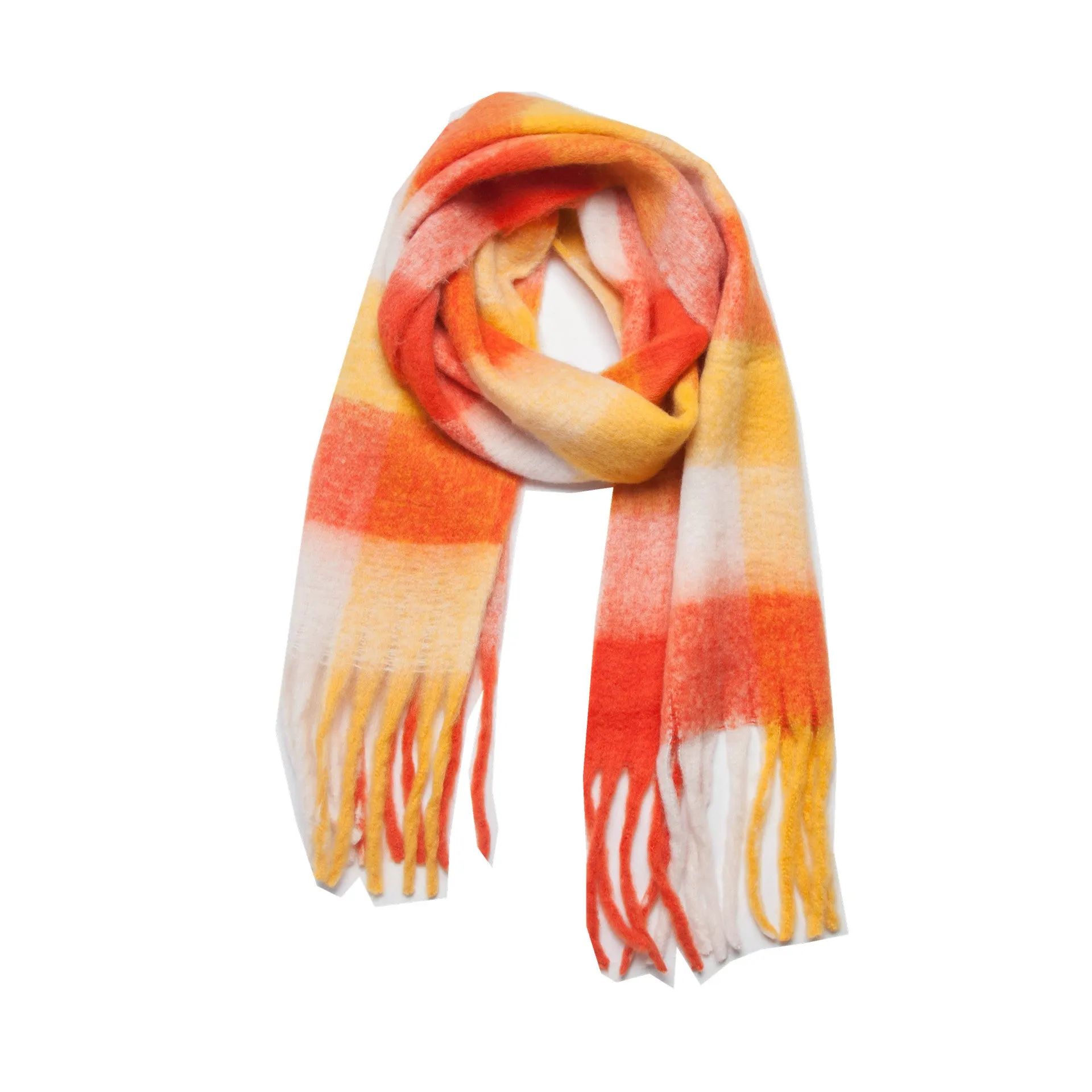 Coloful Plaid Tassel Scarves DPKS1012