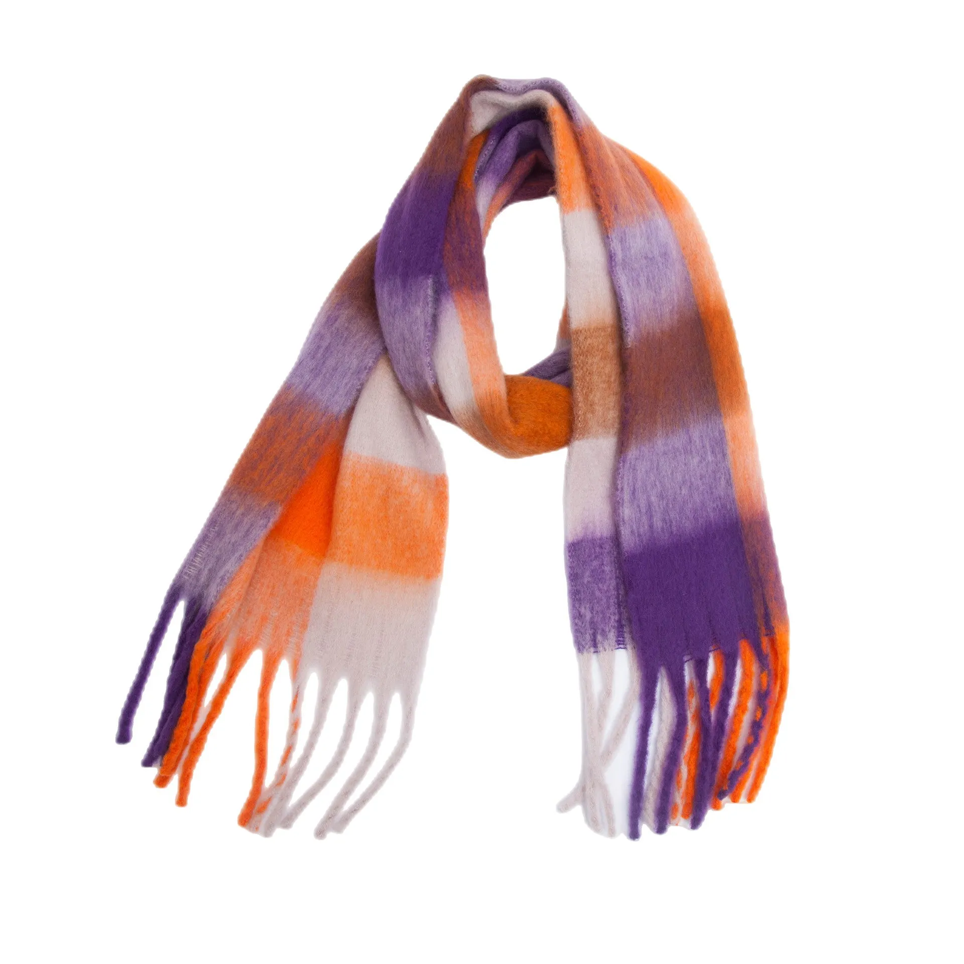 Coloful Plaid Tassel Scarves DPKS1012