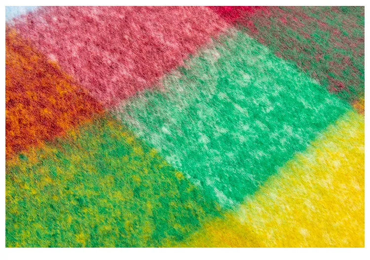 Coloful Plaid Tassel Scarves DPKS1012
