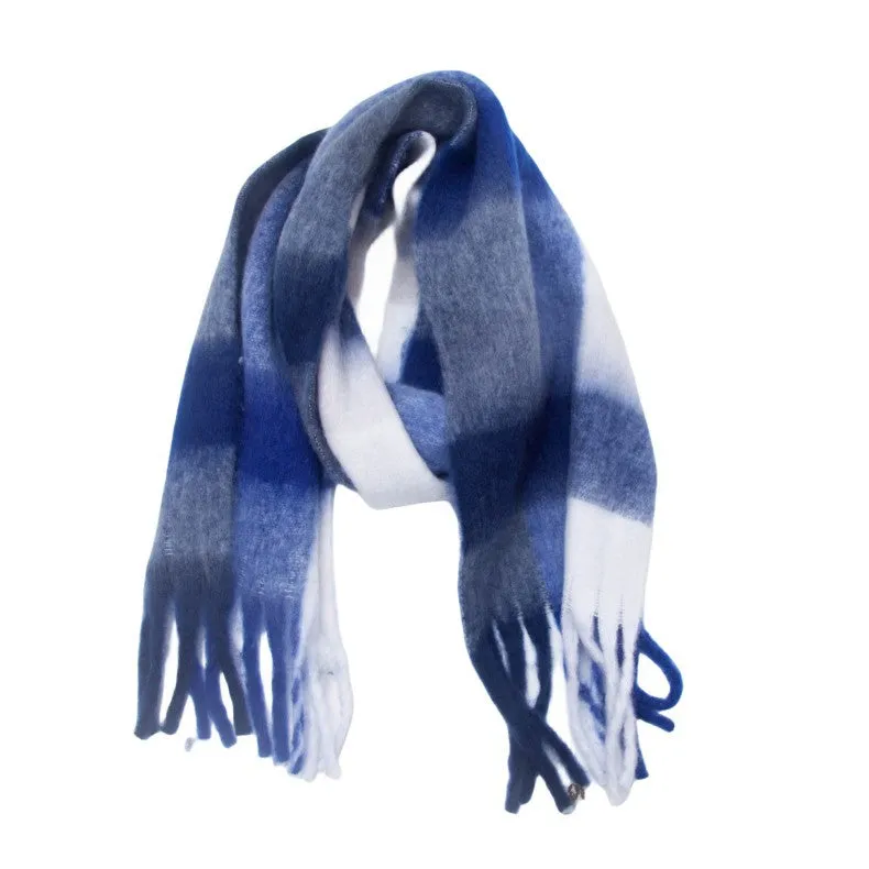 Coloful Plaid Tassel Scarves DPKS1012