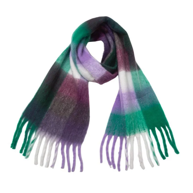 Coloful Plaid Tassel Scarves DPKS1012