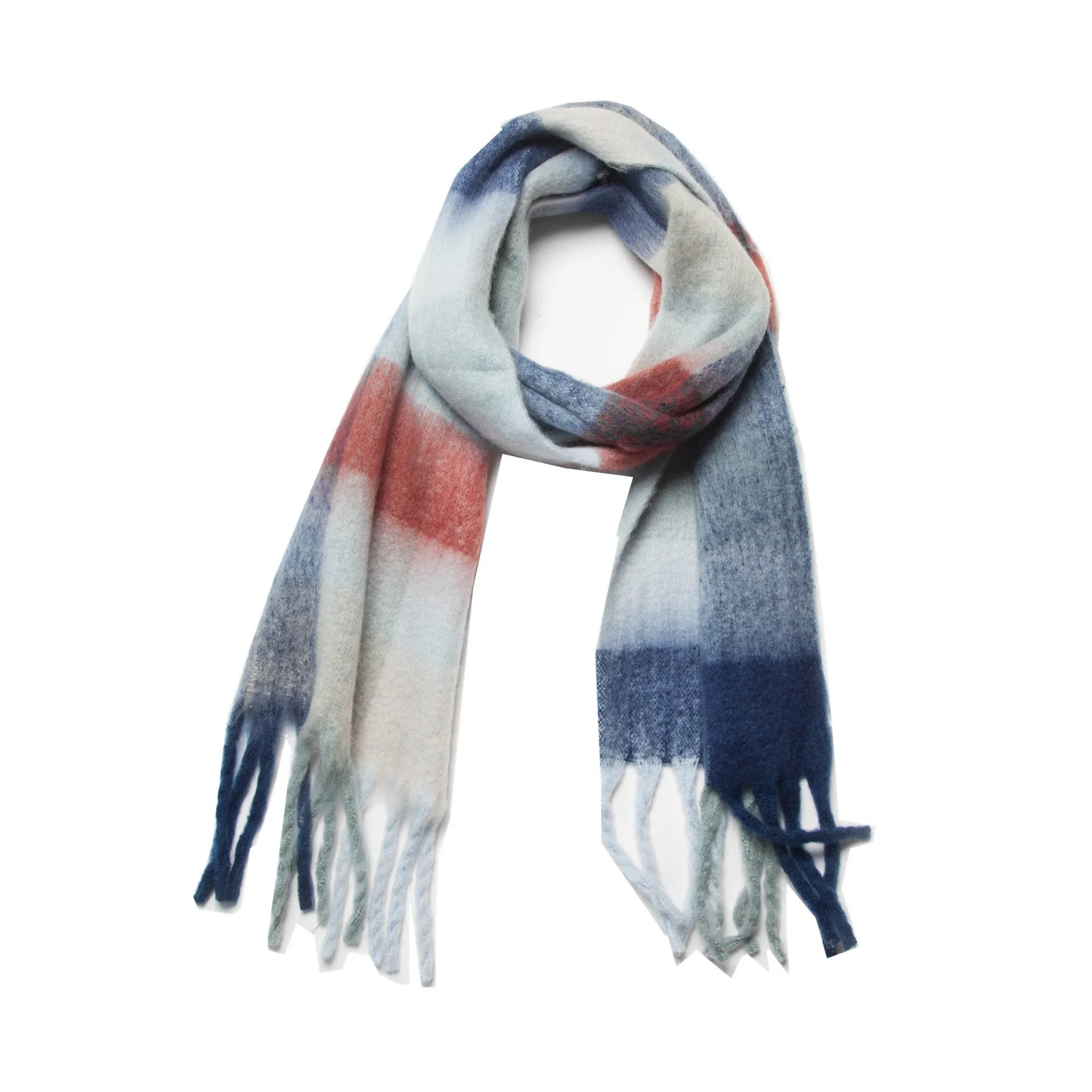 Coloful Plaid Tassel Scarves DPKS1012