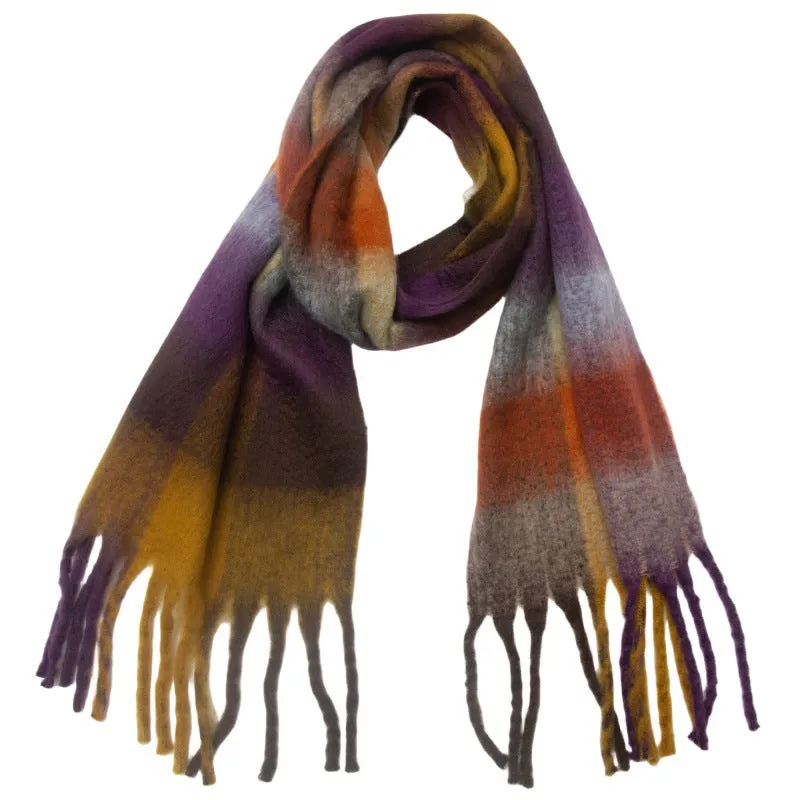 Coloful Plaid Tassel Scarves DPKS1012