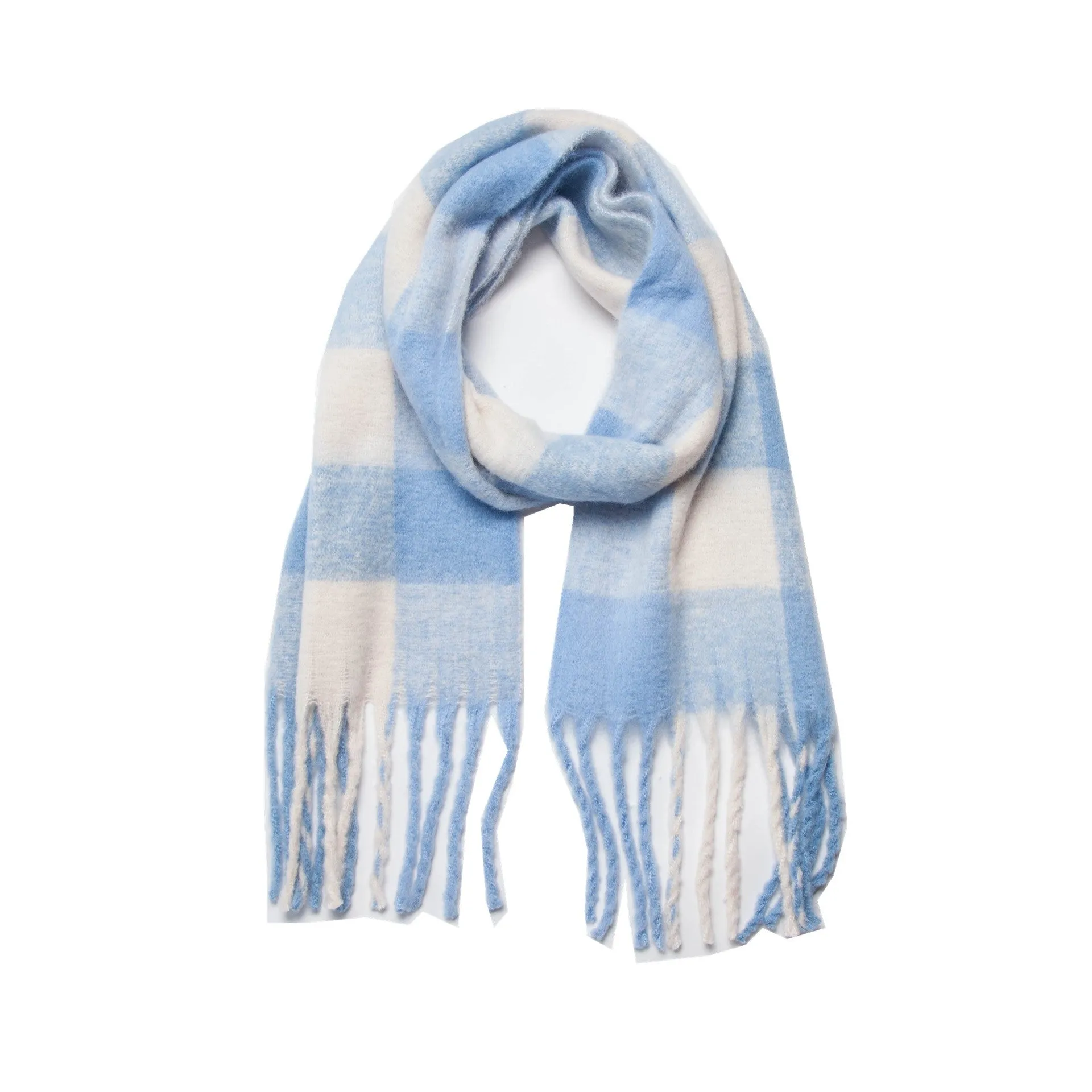 Coloful Plaid Tassel Scarves DPKS1012