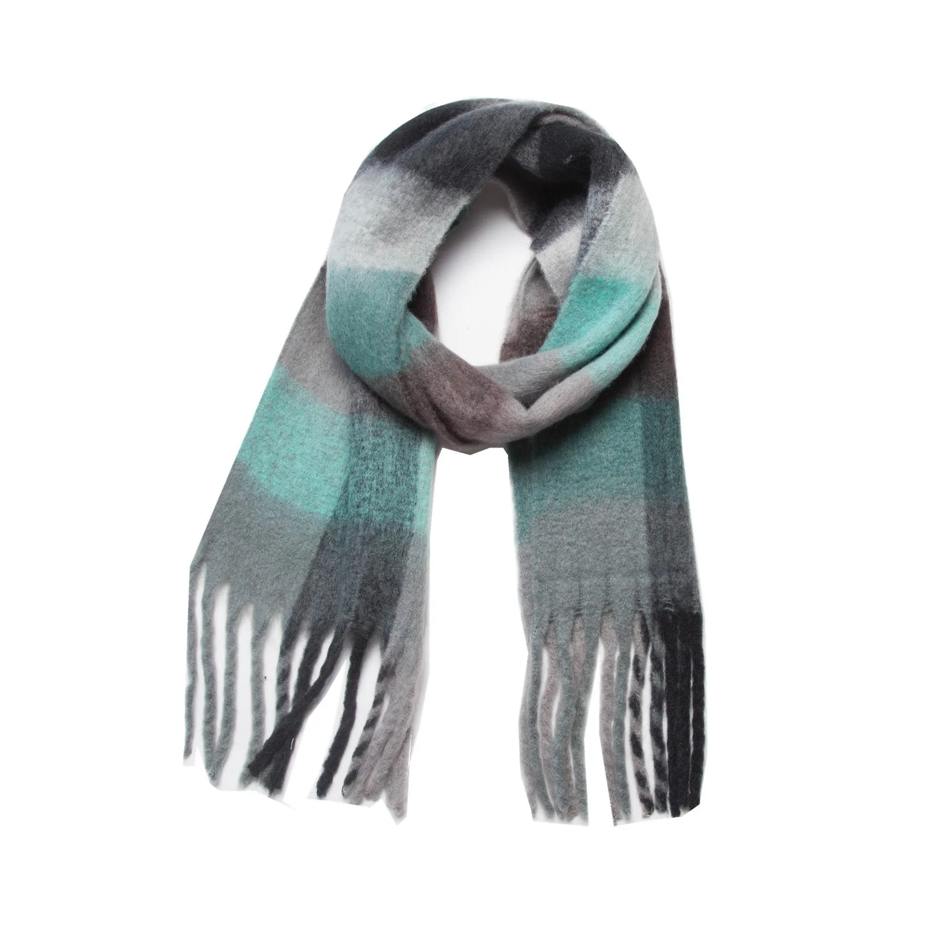 Coloful Plaid Tassel Scarves DPKS1012