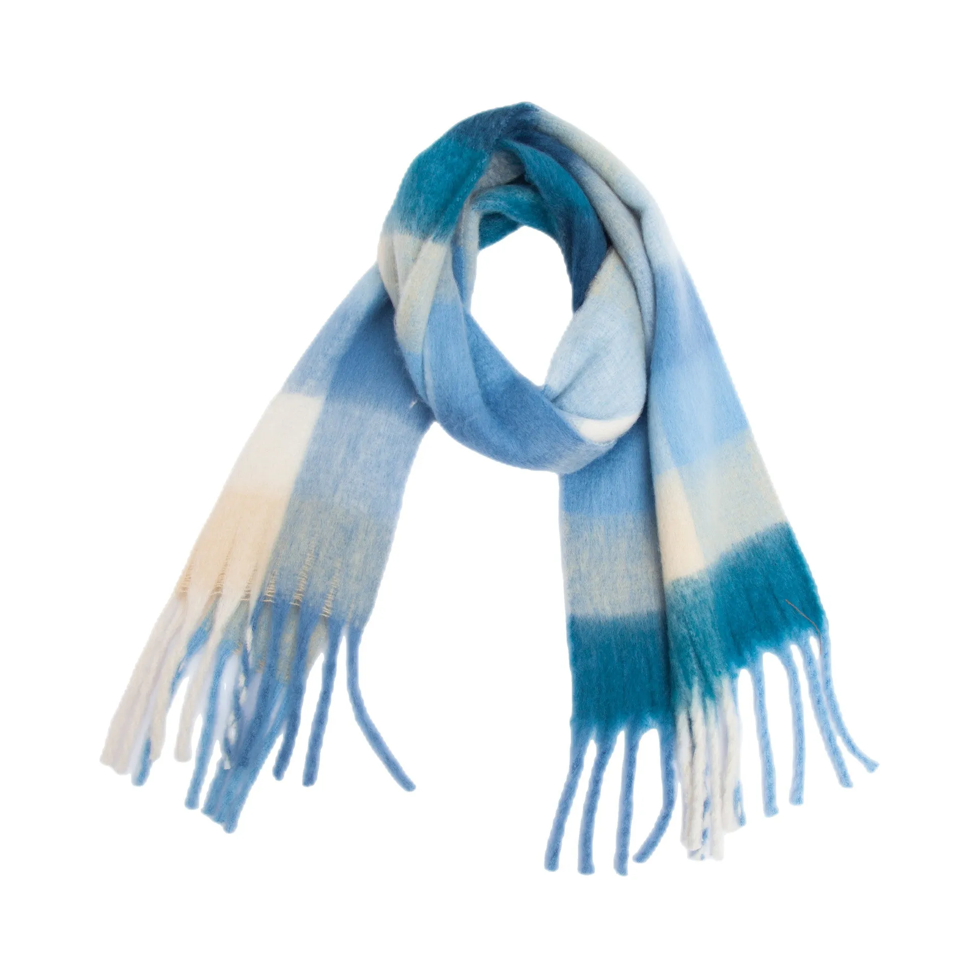 Coloful Plaid Tassel Scarves DPKS1012