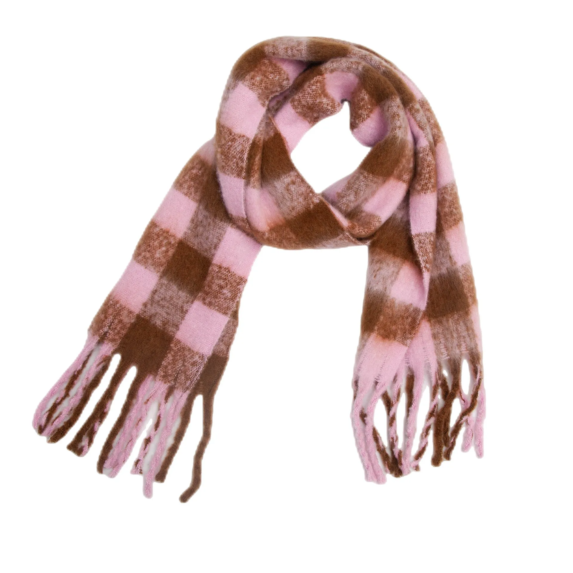 Coloful Plaid Tassel Scarves DPKS1012