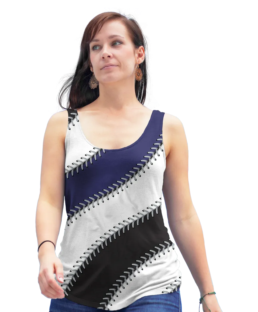Colorado Baseball Stitches Racerback Tank Top