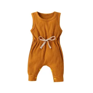 Cotton Romper Elastic Band Orange