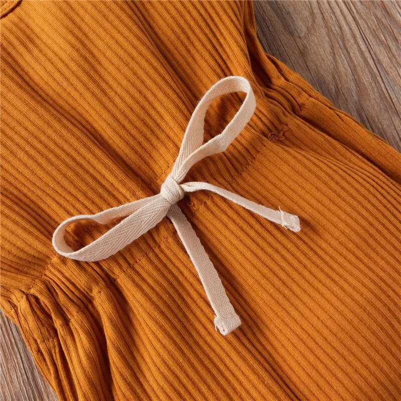 Cotton Romper Elastic Band Orange