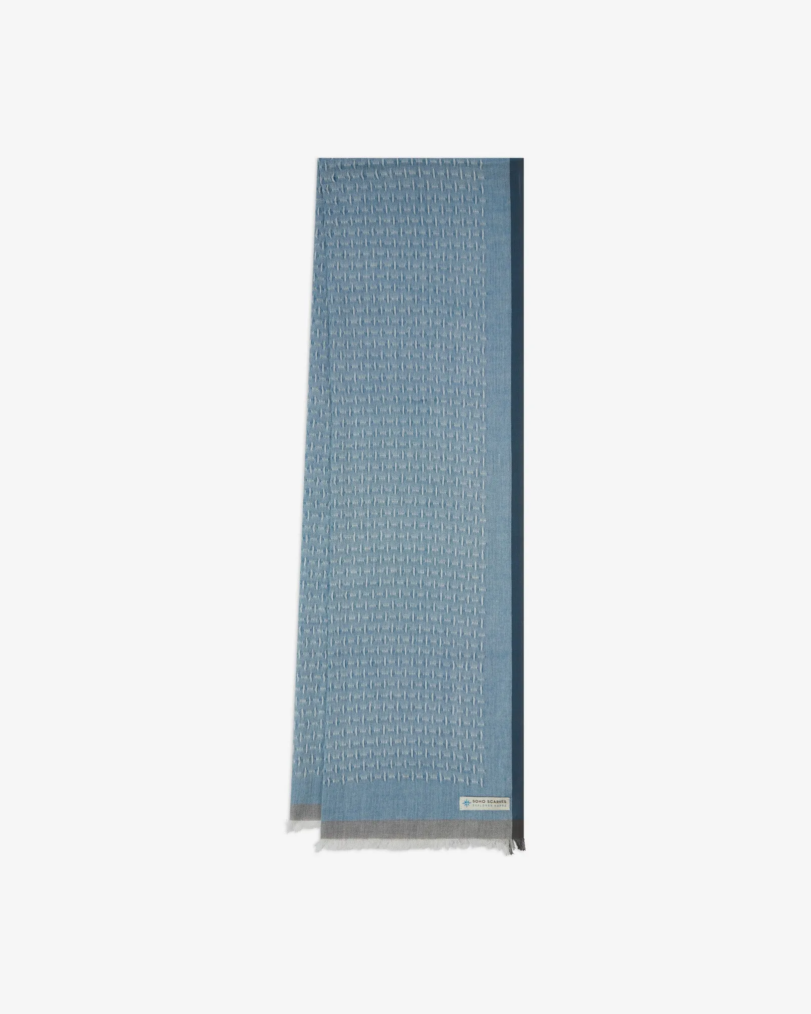 Cotton Scarf in Blue & Grey - The Shackleton