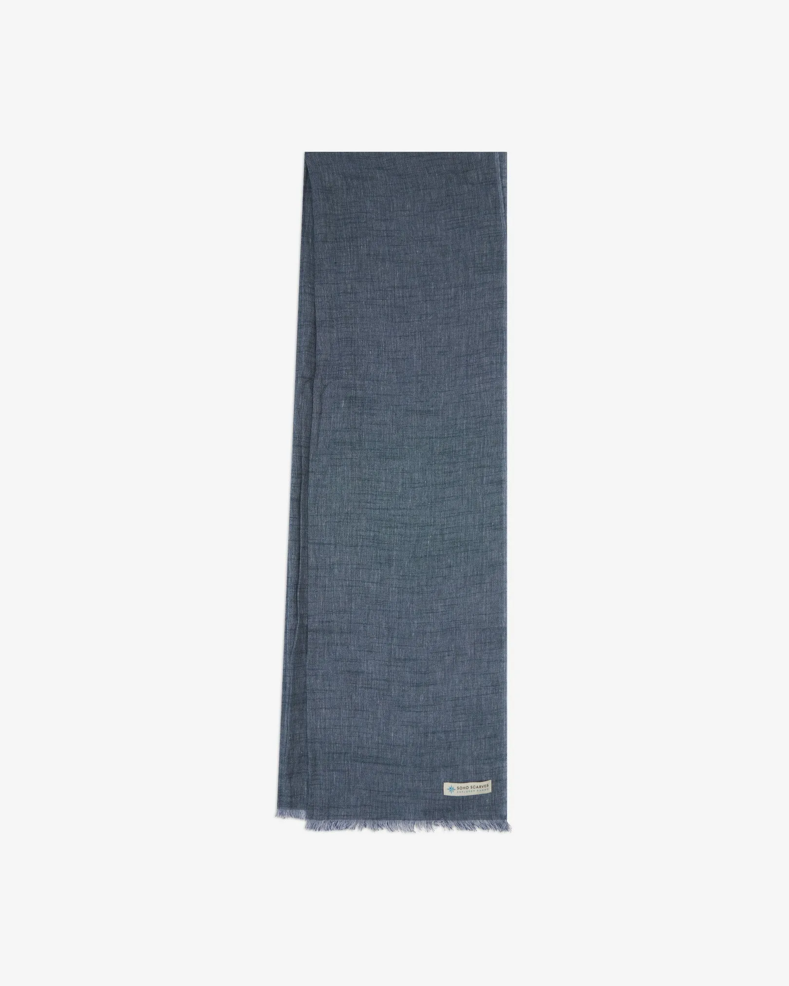 Cotton Scarf in Blue & White - The Sharman