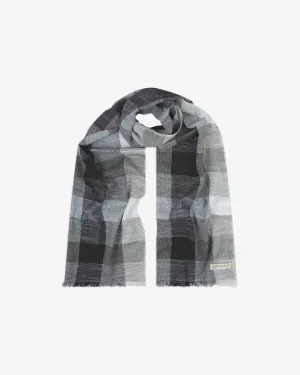 Cotton Scarf in Grey & White - The Livingstone