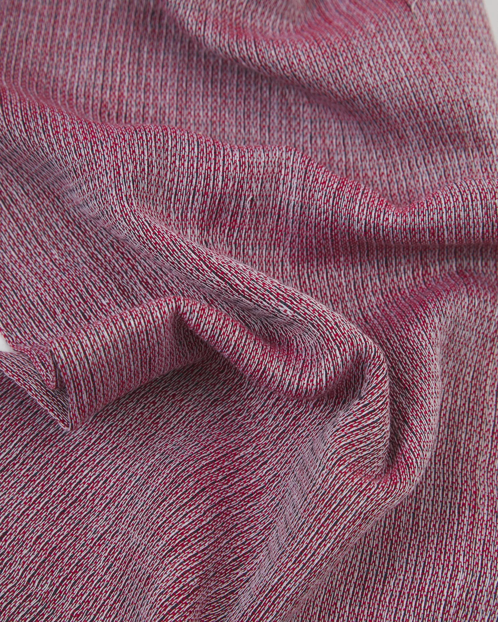 Cotton Scarf in Red & White - The Brown