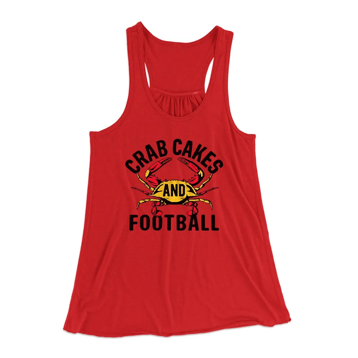 Crab Cakes and Football Women's Flowey Tank Top