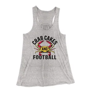 Crab Cakes and Football Women's Flowey Tank Top