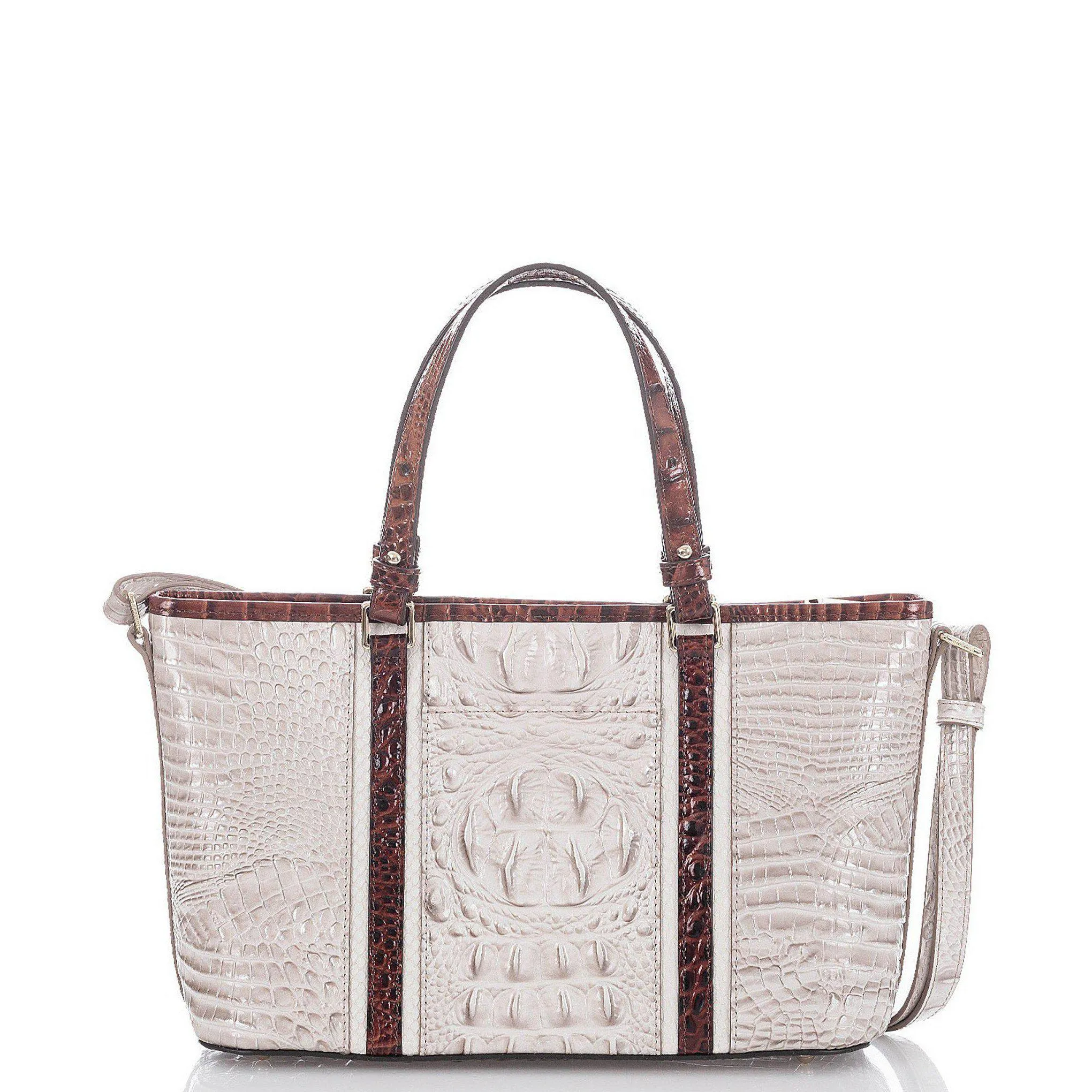 Crestview Mini Asher Seashell Embossed Leather Satchel