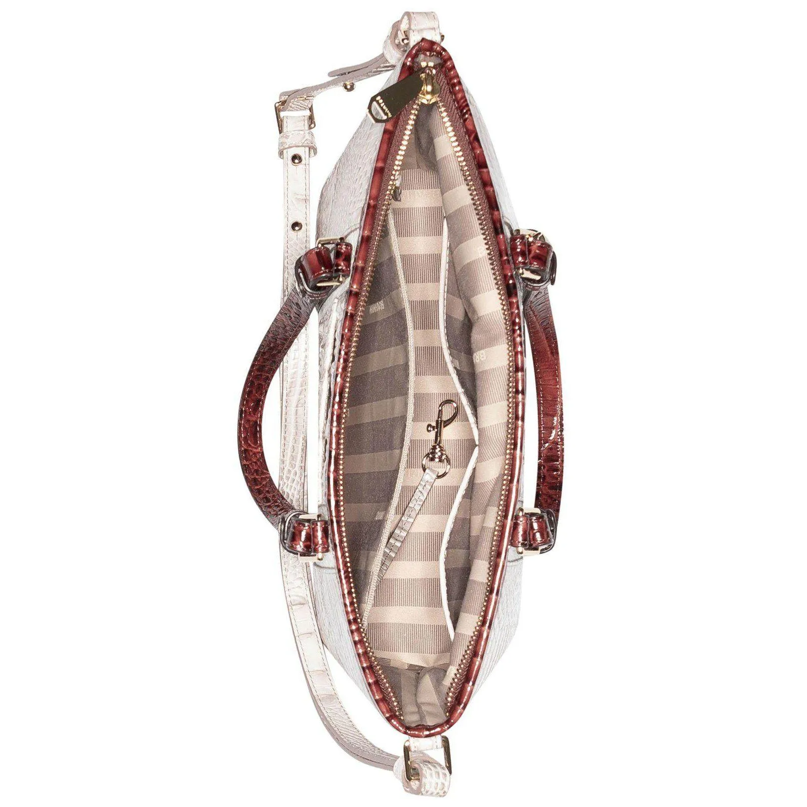 Crestview Mini Asher Seashell Embossed Leather Satchel
