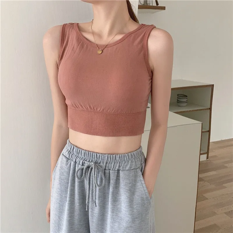 Crop Vest Women Sports Camis Top