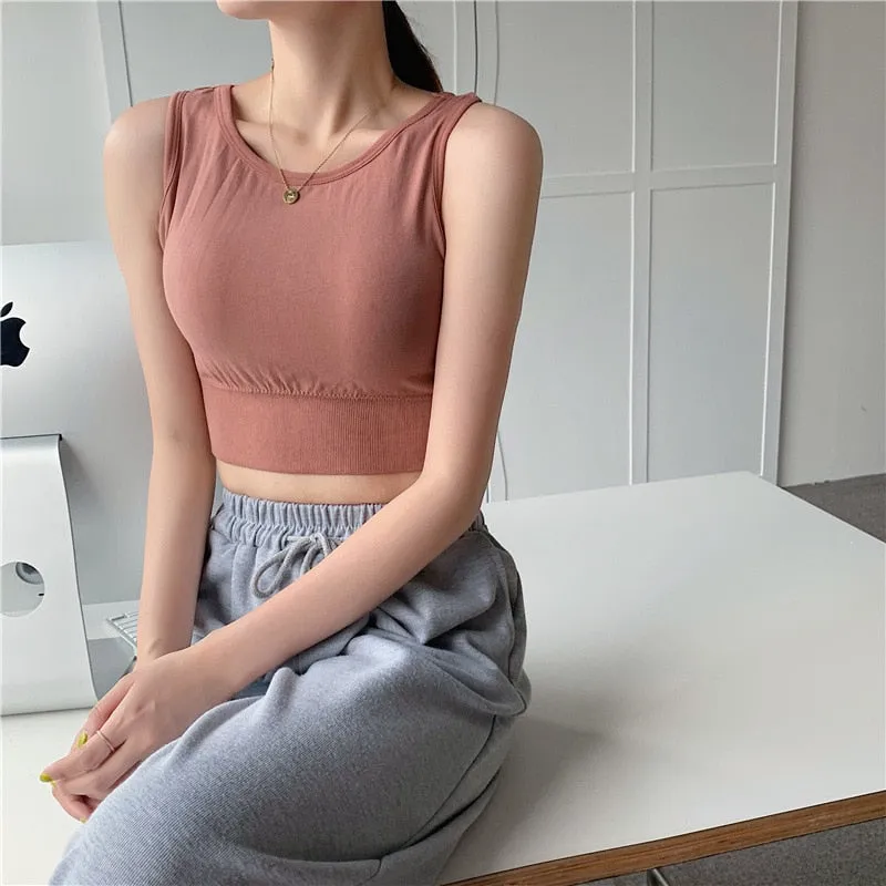 Crop Vest Women Sports Camis Top