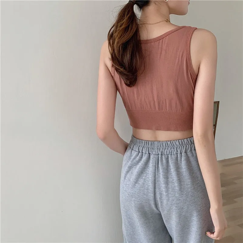 Crop Vest Women Sports Camis Top