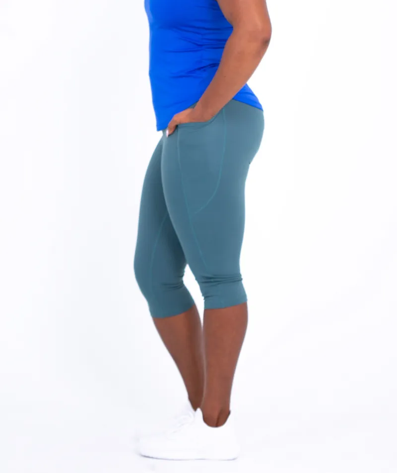 Cropped Pocket Legging | Jade