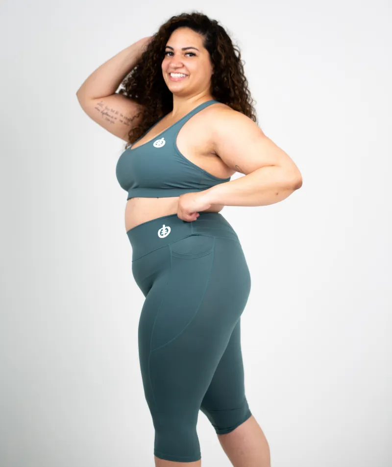Cropped Pocket Legging | Jade