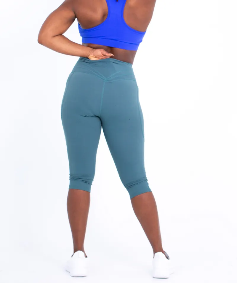 Cropped Pocket Legging | Jade