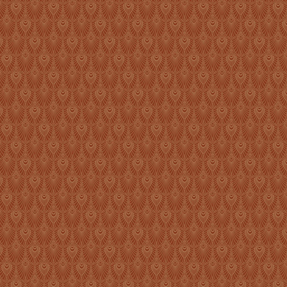 Deco Fans Cinnamon Square Scarf