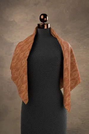 Deco Fans Cinnamon Square Scarf