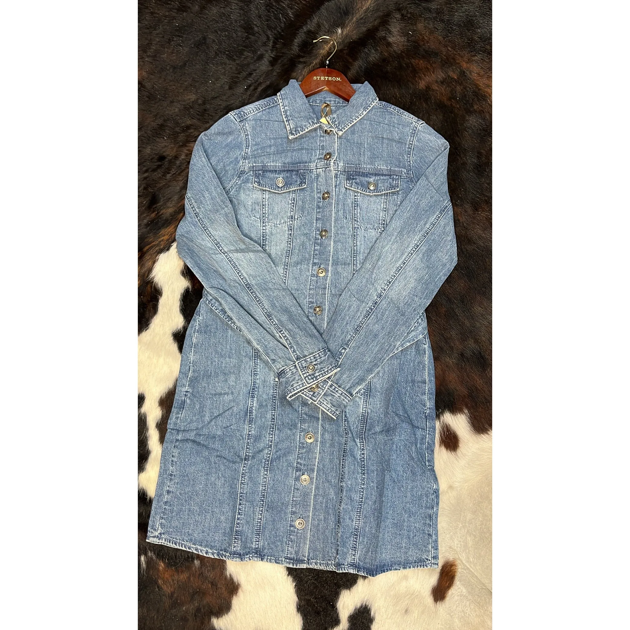 Denim Button up Dress, by Stetson