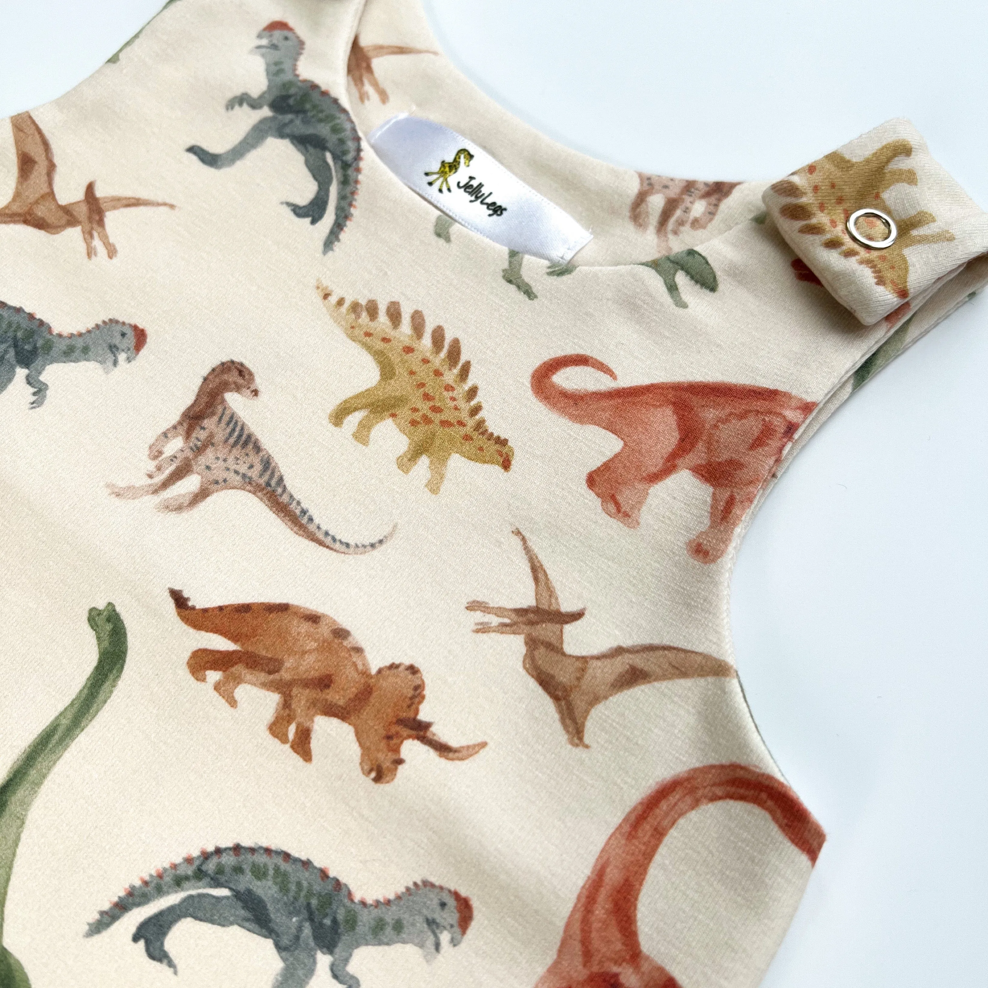 DINO DUNGAREE ROMPER