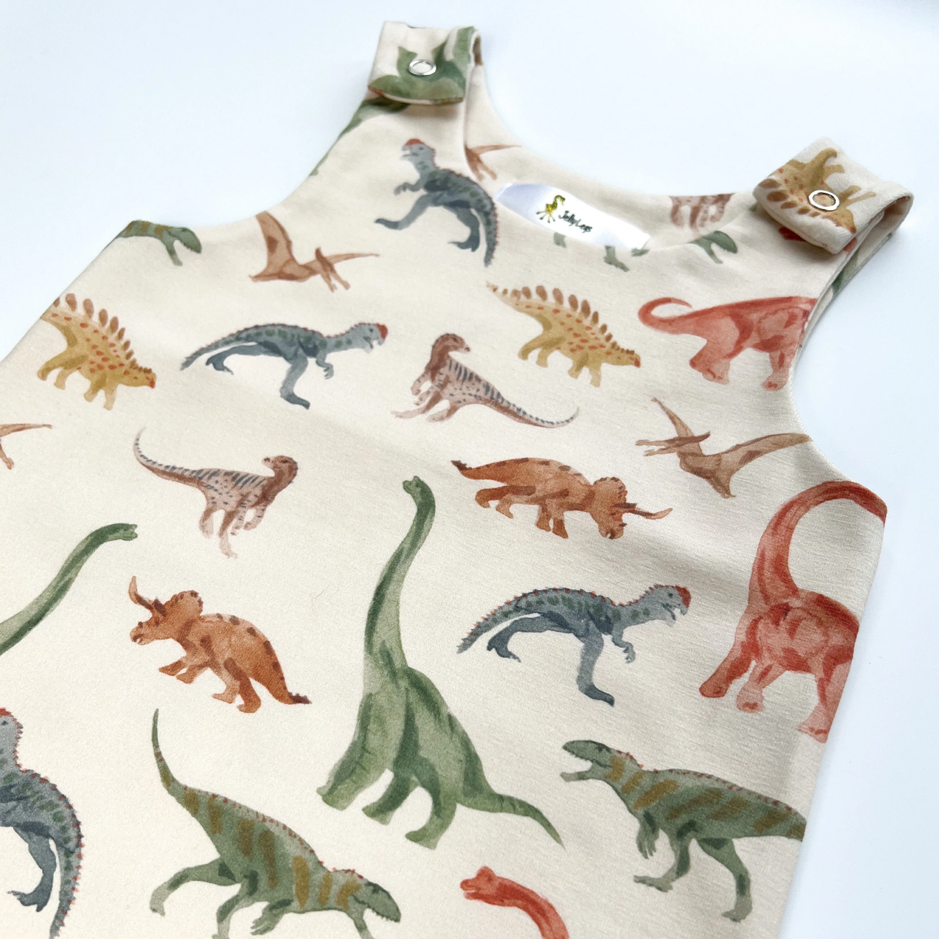 DINO DUNGAREE ROMPER