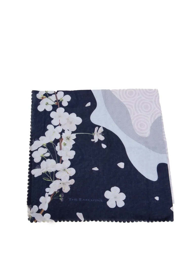 Dusty Blue Printed Scarves