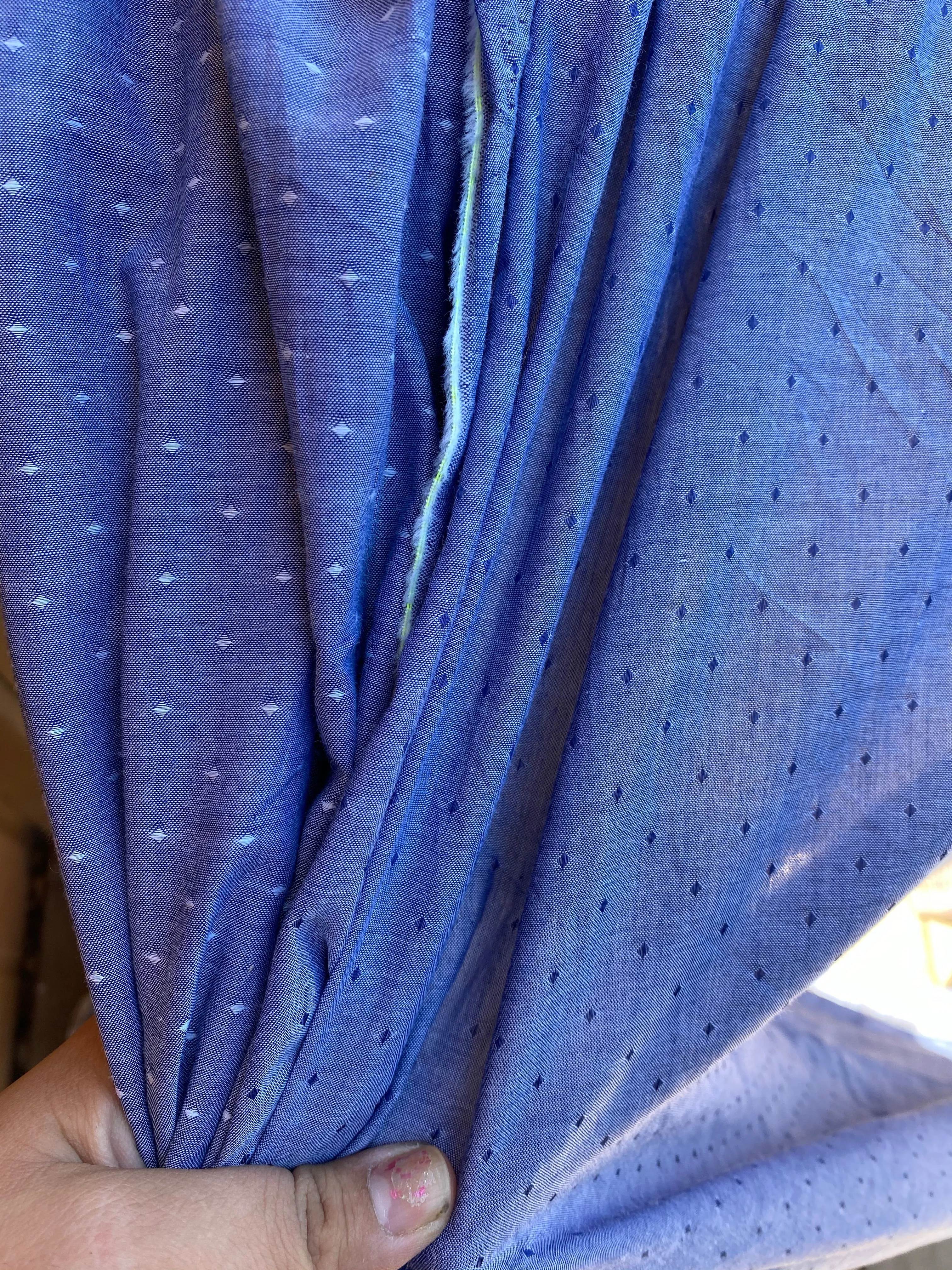 Dusty Denim Diamond Cotton Woven