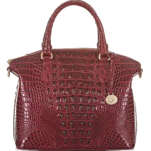 Duxbury Croc Embossed Leather Satchel