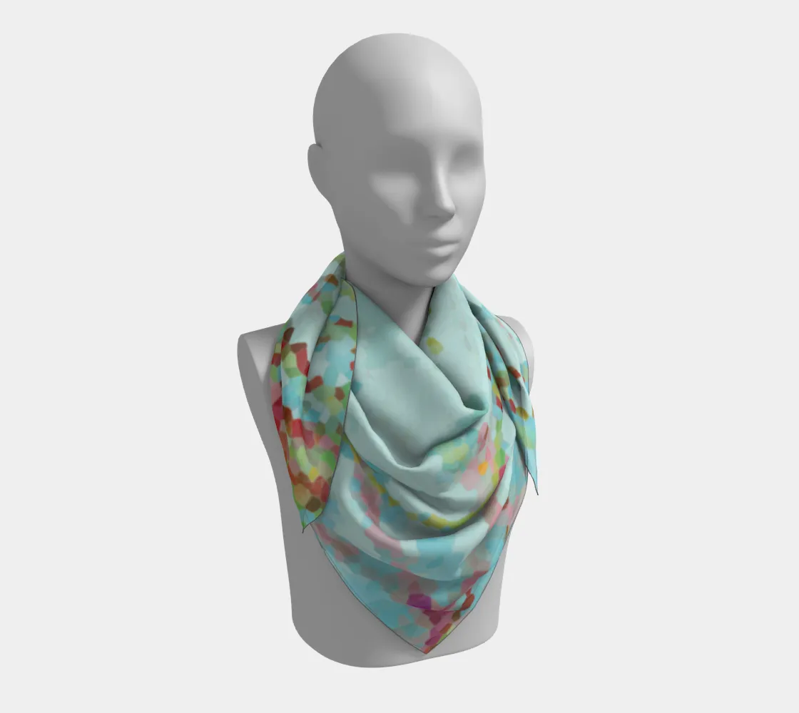 Easy breezy colorful grasses square scarf