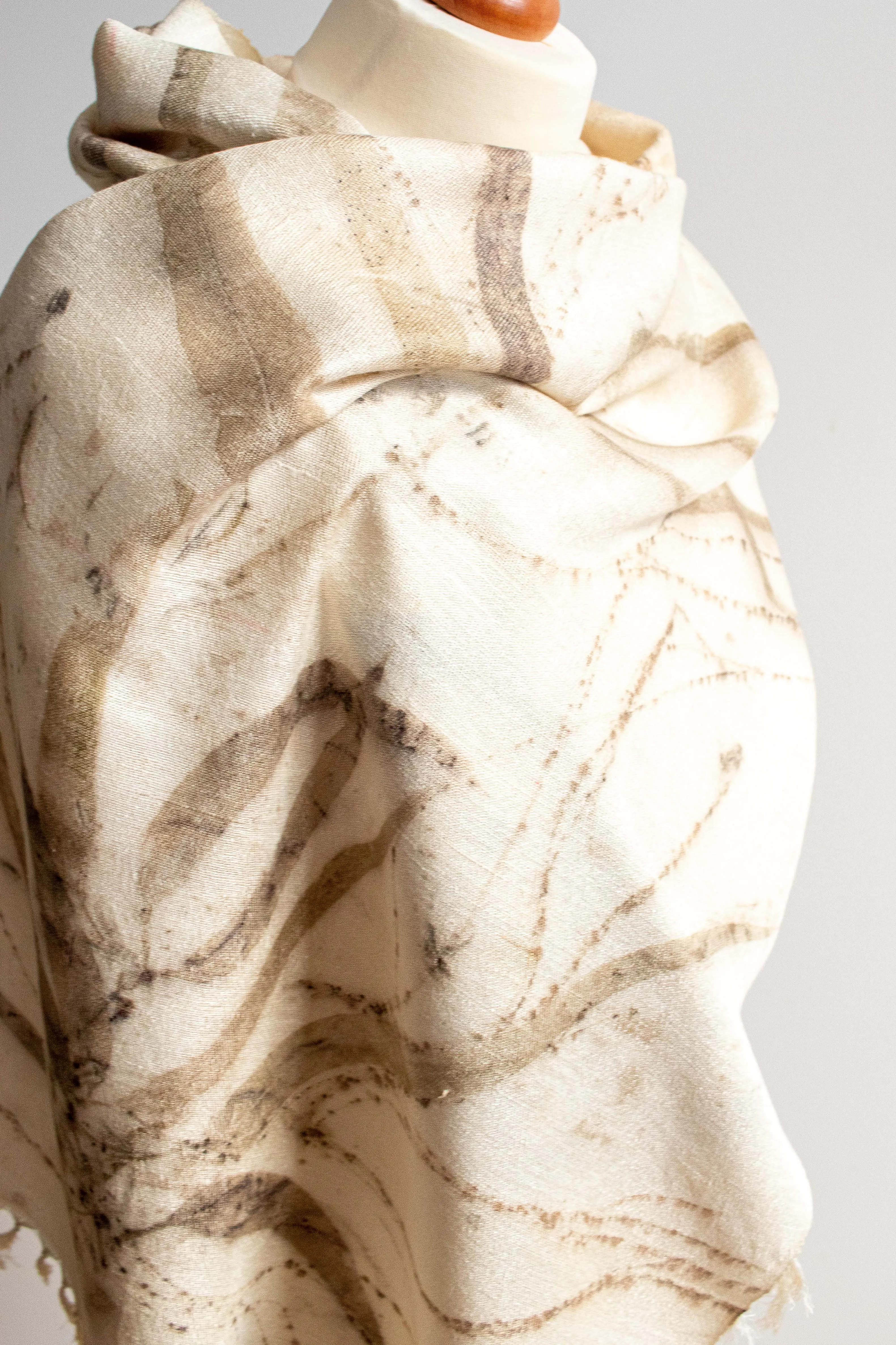 Eco-Printed Silk Leaf Scarf - Spickles & Long Leaves