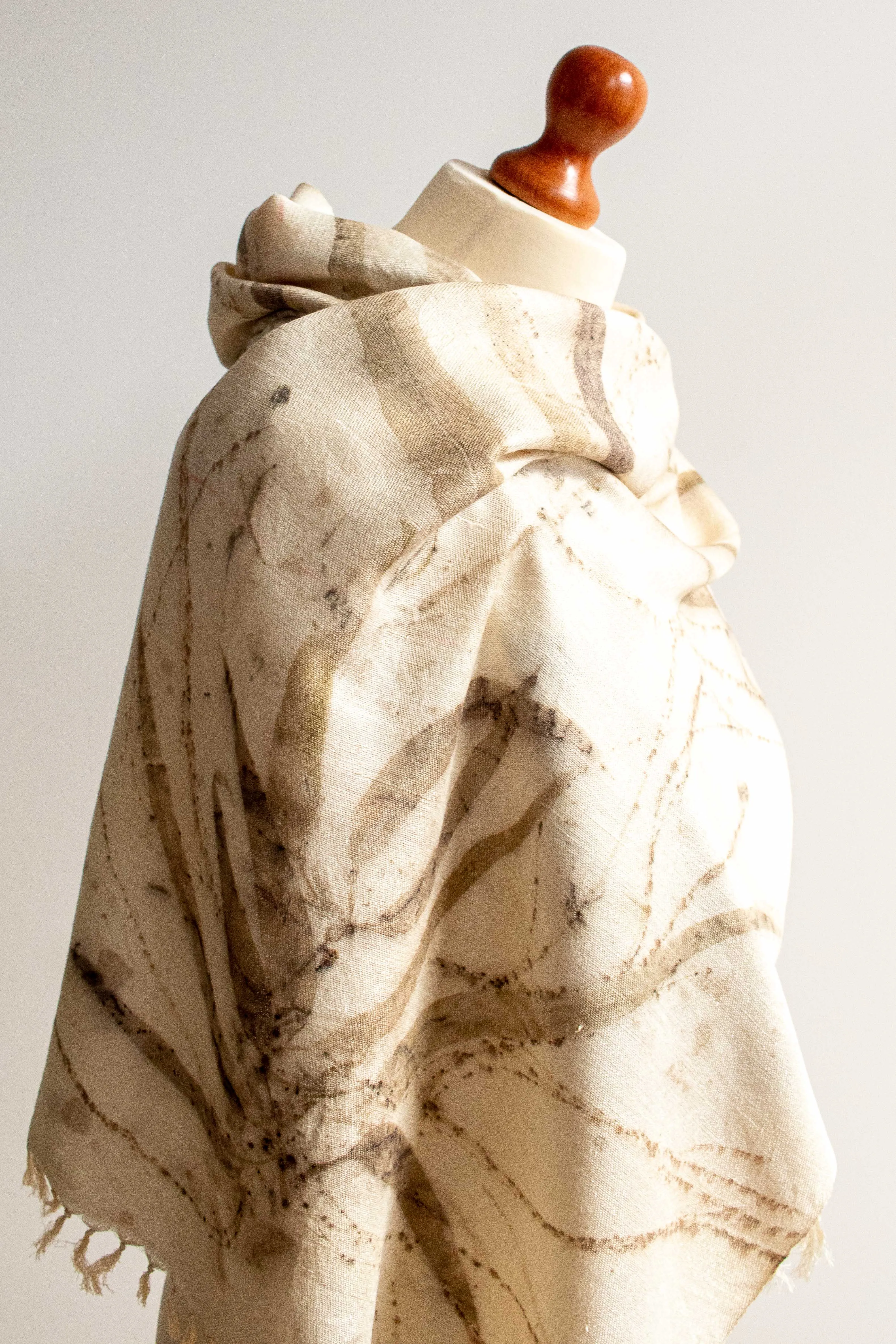 Eco-Printed Silk Leaf Scarf - Spickles & Long Leaves