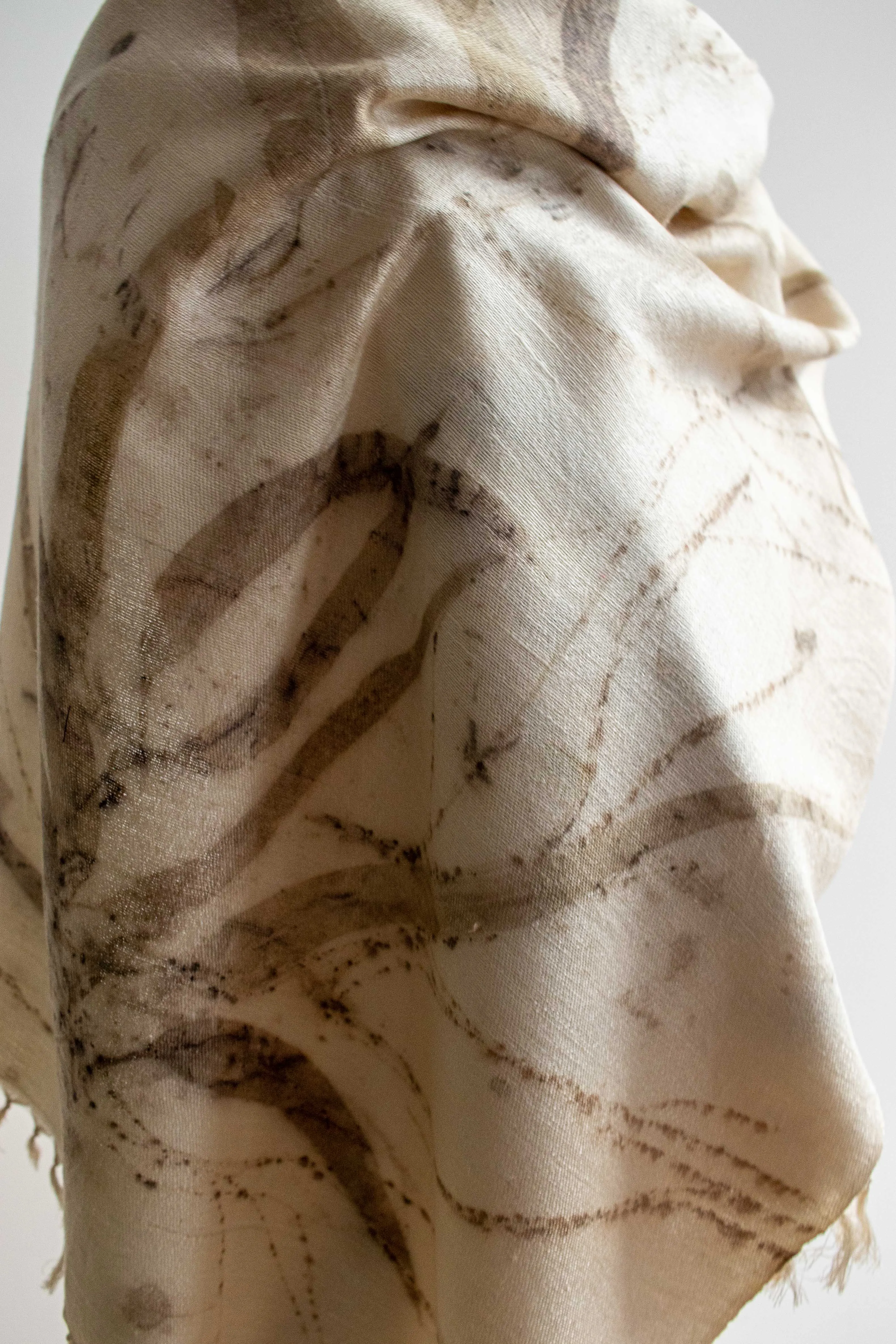 Eco-Printed Silk Leaf Scarf - Spickles & Long Leaves