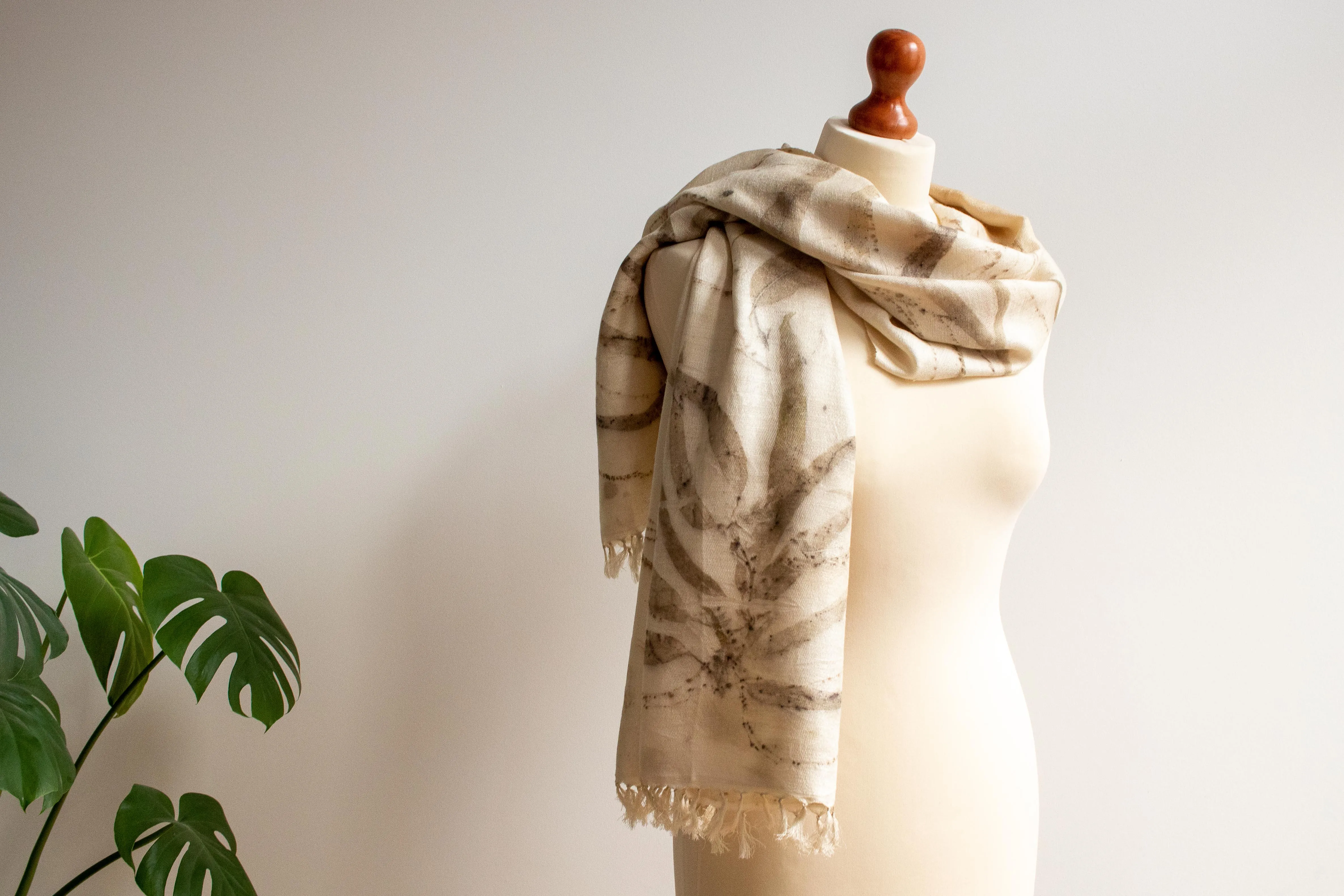 Eco-Printed Silk Leaf Scarf - Spickles & Long Leaves