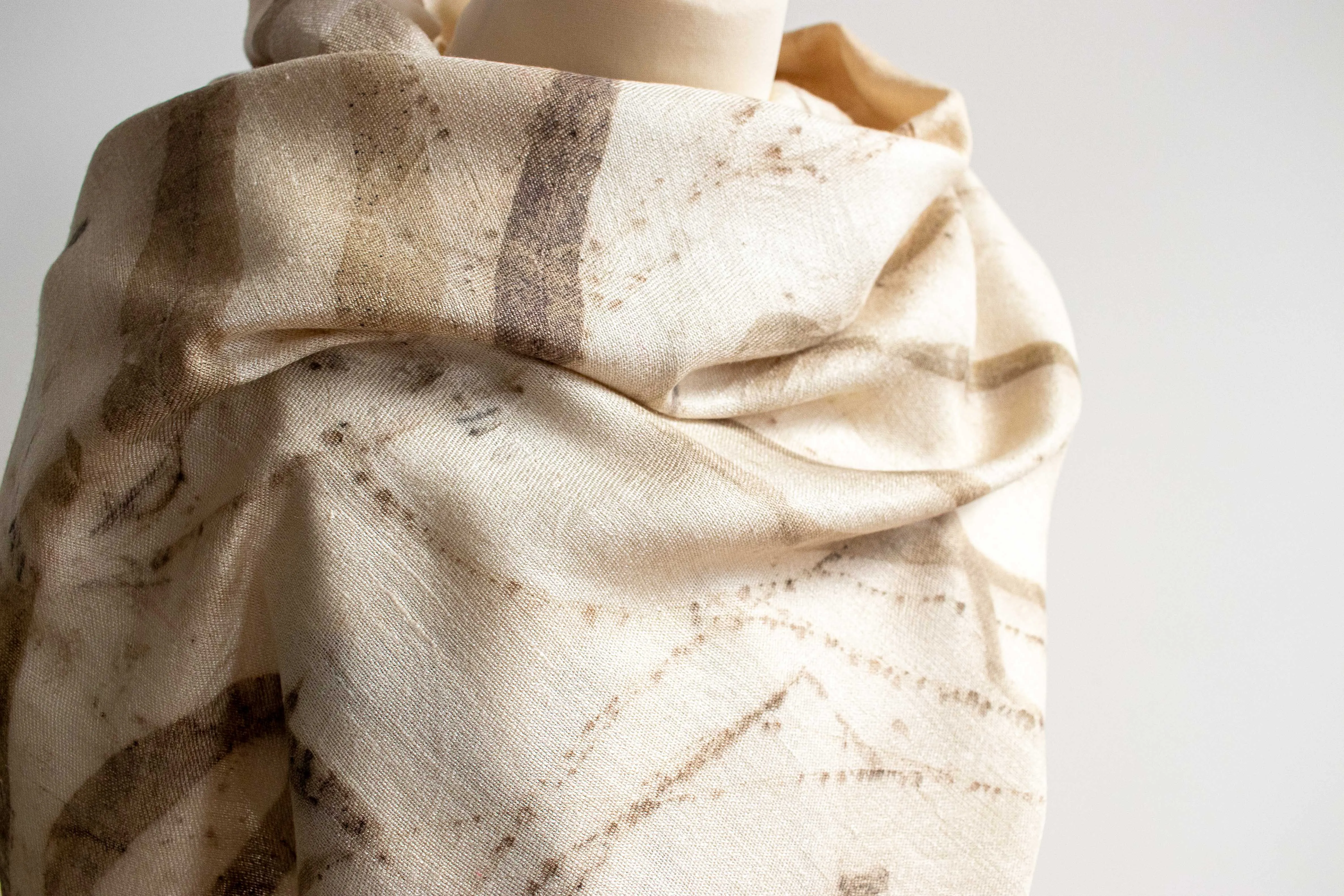 Eco-Printed Silk Leaf Scarf - Spickles & Long Leaves