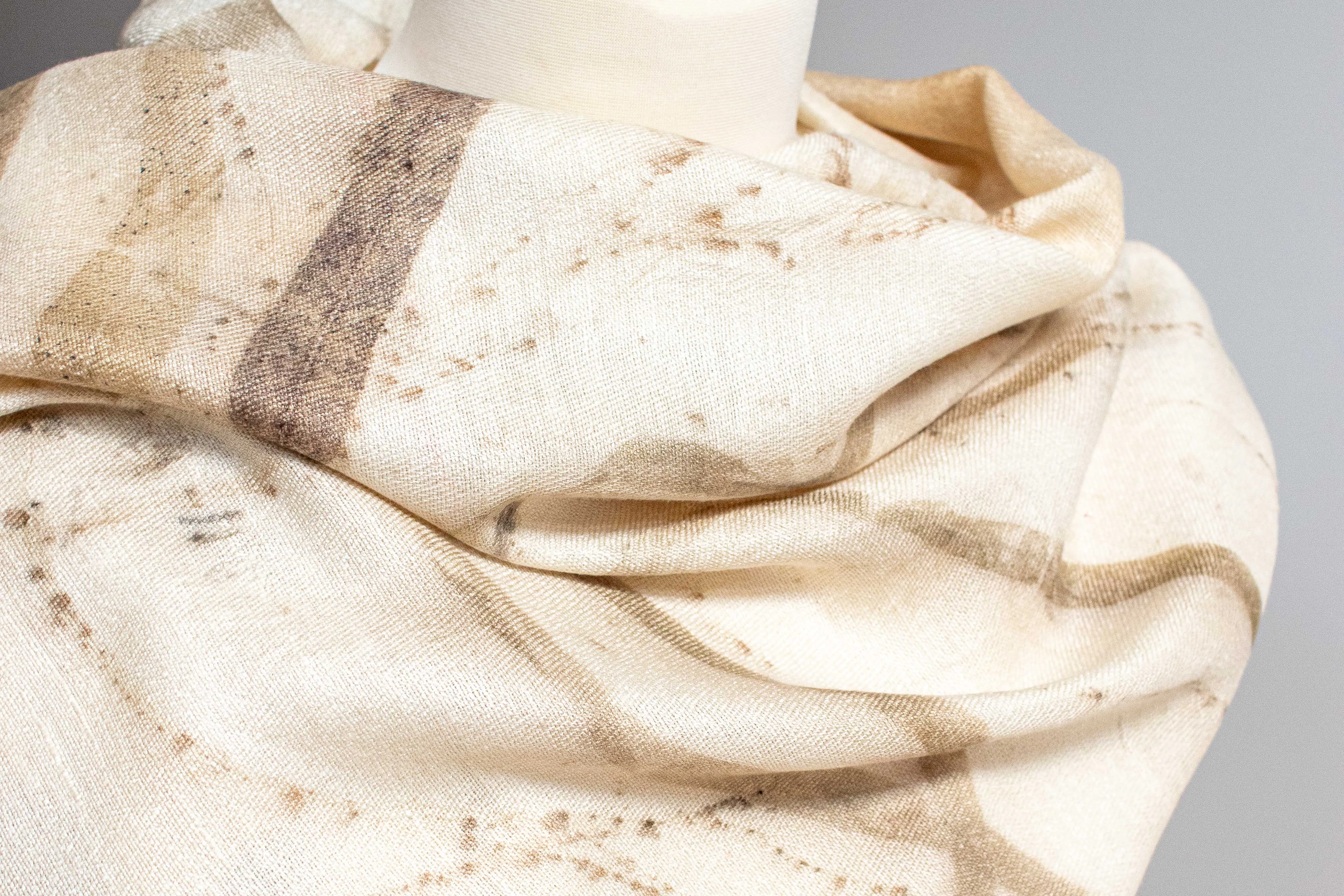Eco-Printed Silk Leaf Scarf - Spickles & Long Leaves