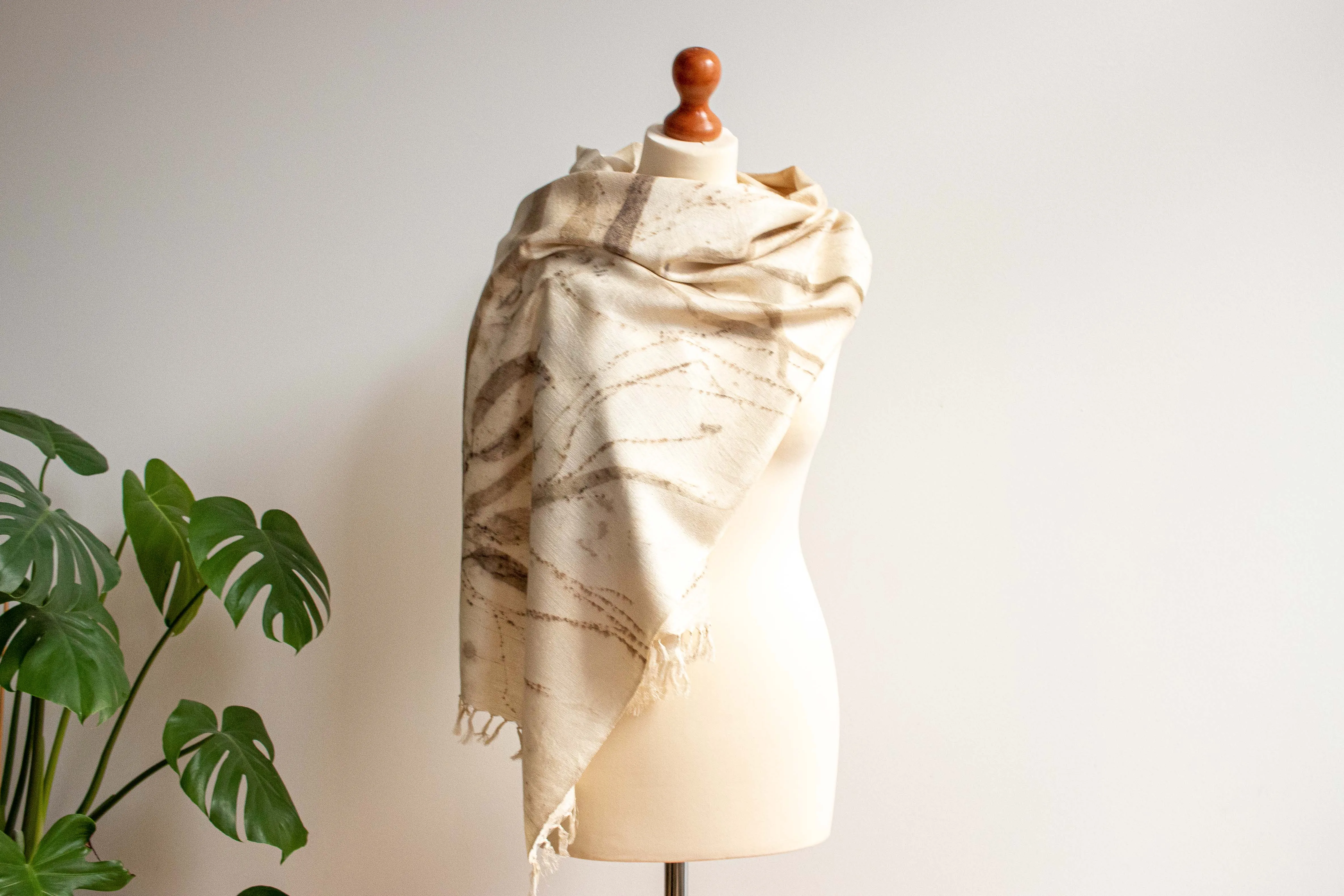 Eco-Printed Silk Leaf Scarf - Spickles & Long Leaves